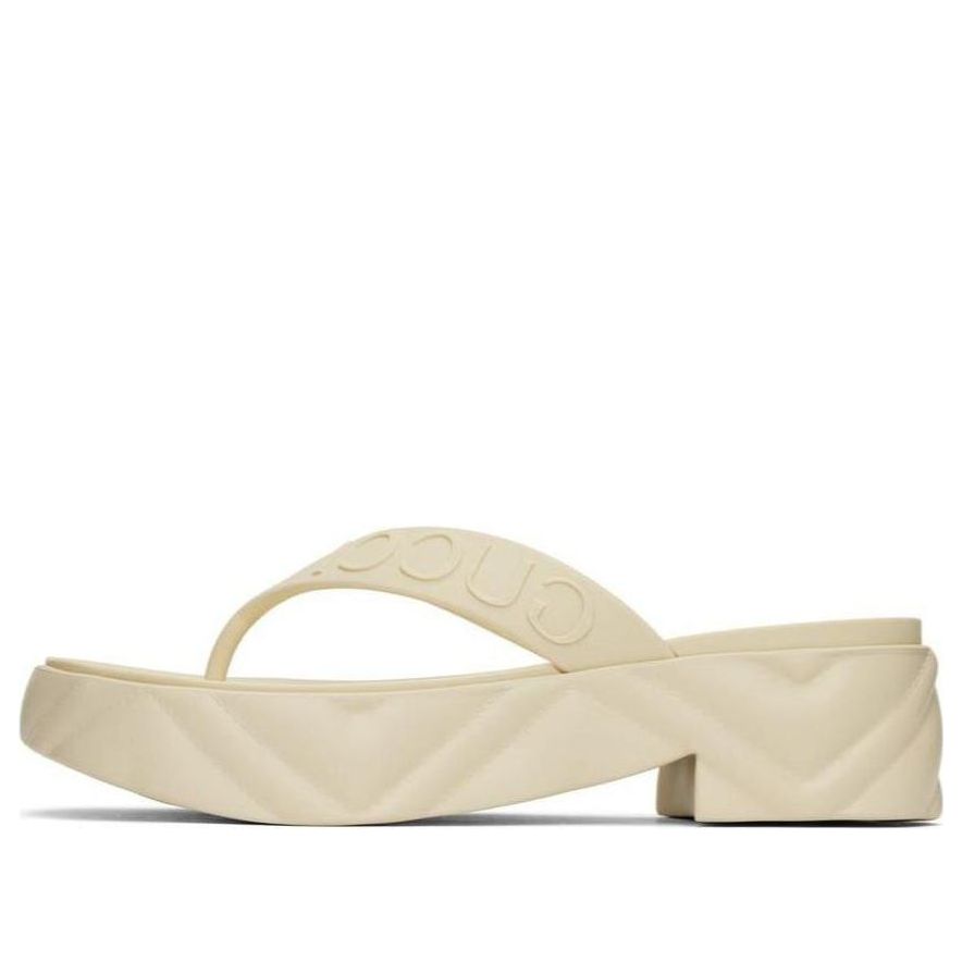 (WMNS) Gucci Thong Platform Sandal 'White' 746334-JFM00-9022