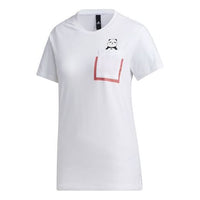(WMNS) adidas Panda Pocket Tee Sports Stylish Short Sleeve White GL5645