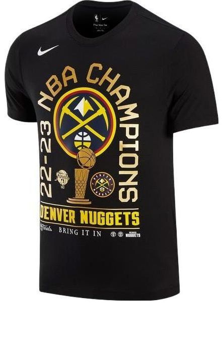 Nike Denver Nuggets Team Badge Round Neck Pullover Short Sleeve T-Shirt HF1913-010