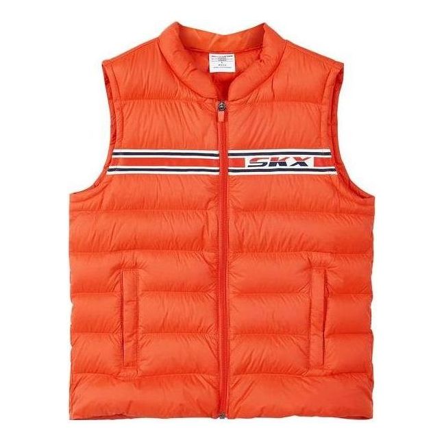 (GS) Skechers SKX Down Vest 'Orange Navy' L321B022
