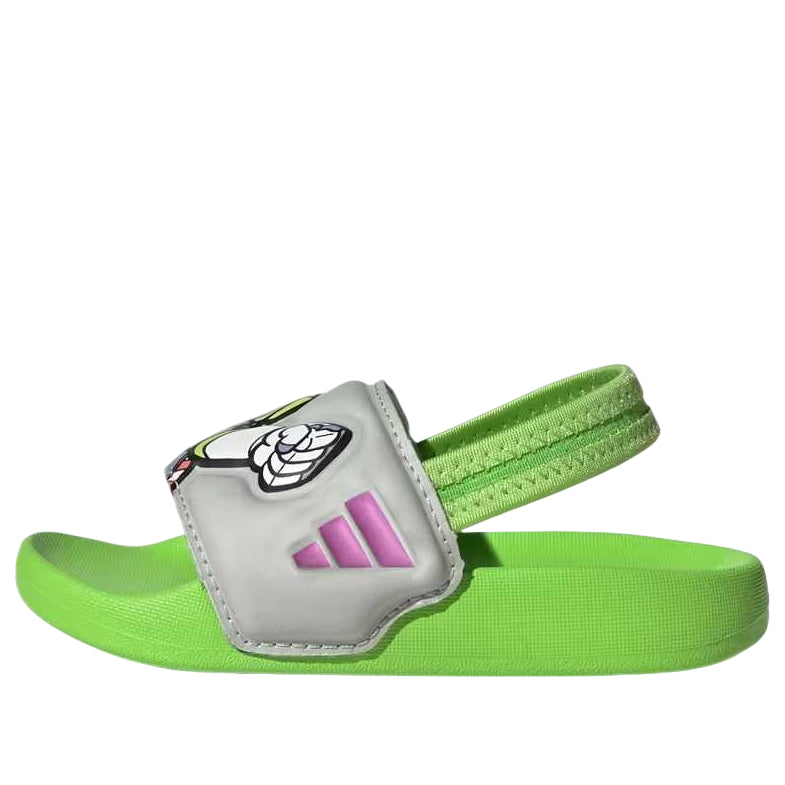 (TD) adidas x Pixar Toy Story Adilette Estrap Slides 'Semi Solar Green Purple Burst Grey Two' JQ4369