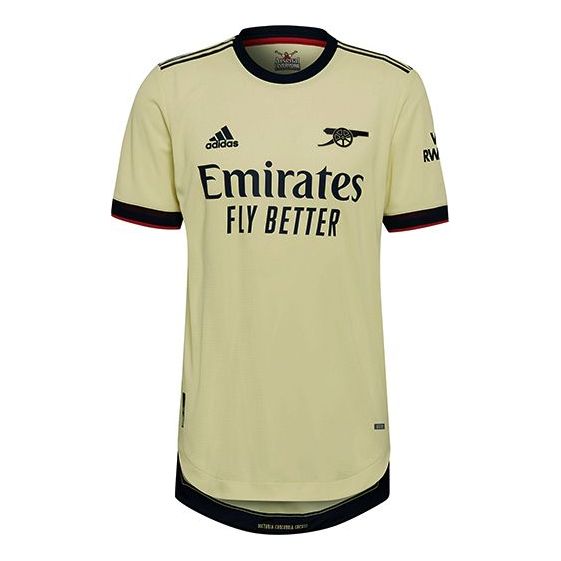 adidas 21-22Season Arsenal Guest Casual Sport Soccer Short Sleeve T-Shirt Men's Yellow GM0219