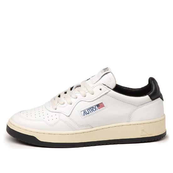 Autry Medalist Leather Low 'White Black' AULM-BB43