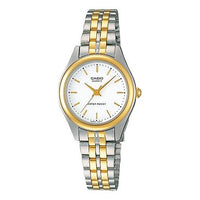 CASIO ENTICER Series Waterproof Silver/White/GoldSilver Analog LTP-1129G-7A