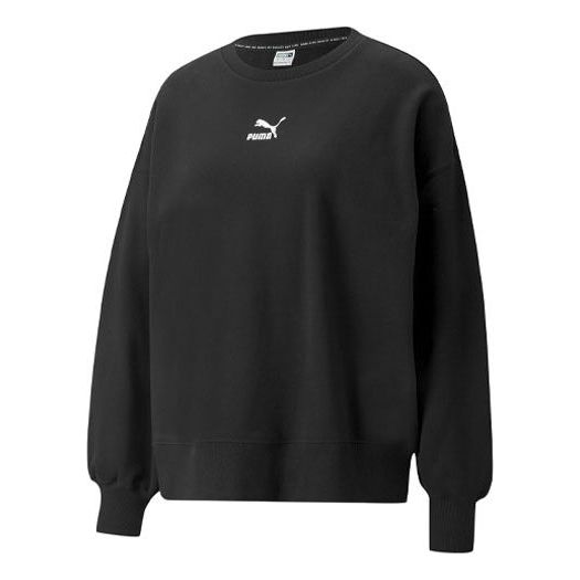 (WMNS) سويت شيرت بوما كلاسيكس مطرز بشعار PUMA Classics، أسود، 535327-01