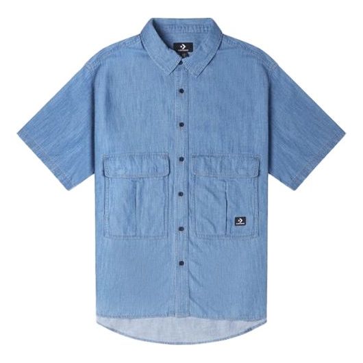 Converse Elevated Chambray Shirt Asia Sizing 'Indigo Blue' 10025438-A01