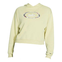 (WMNS) Nike Sportswear Crop Fleece Hoodie 'Tree Mist' CV1871-318