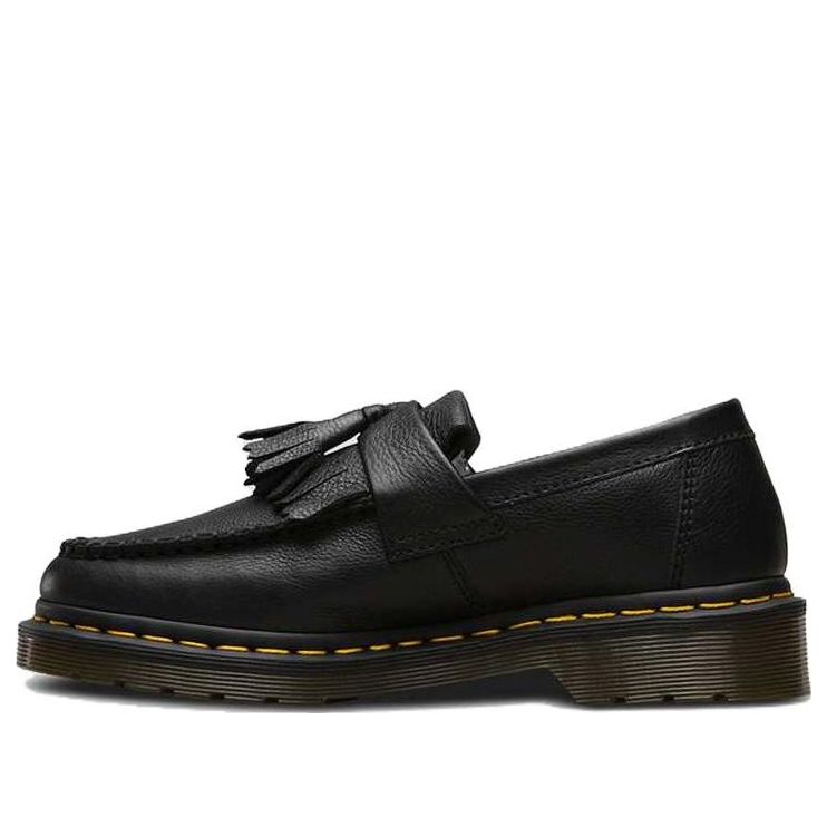 (WMNS) Dr. Martens Adrian Virginia Leather Tassel Loafers 'Black' 22760001