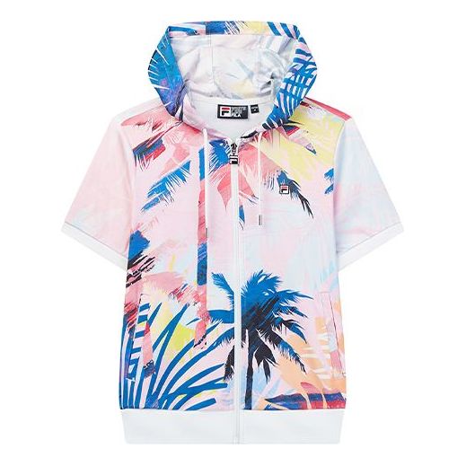 (WMNS) FILA Sports Knit Short Sleeve hooded Jacket White F11W028510F-PU