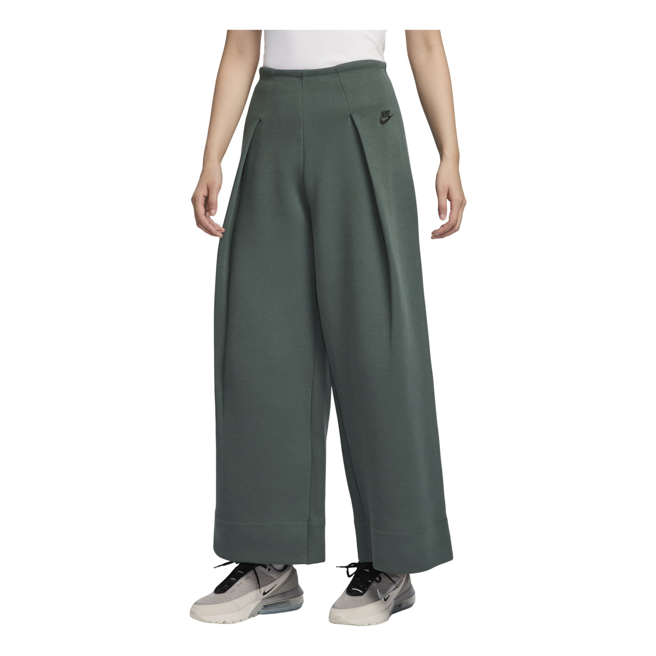 (WMNS) Nike Sportswear Tech Fleece High-Waisted Pants Asia Sizing 'Green' FV8053-338
