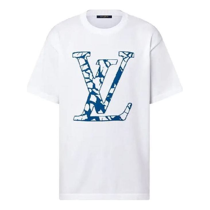 تي شيرت قطني بياقة دائرية من LOUIS VUITTON "أبيض" 1AFANA
