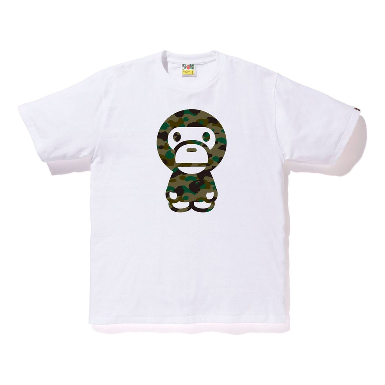 Bape 1st Camo Big Baby Milo Tee White/Green BAPE-SS18-094