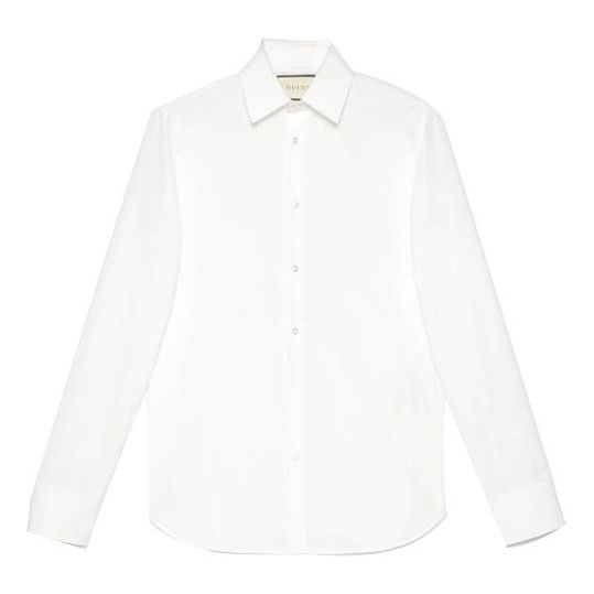 Men's Gucci SS21 Long Sleeves White Shirt 535172-21131-9000