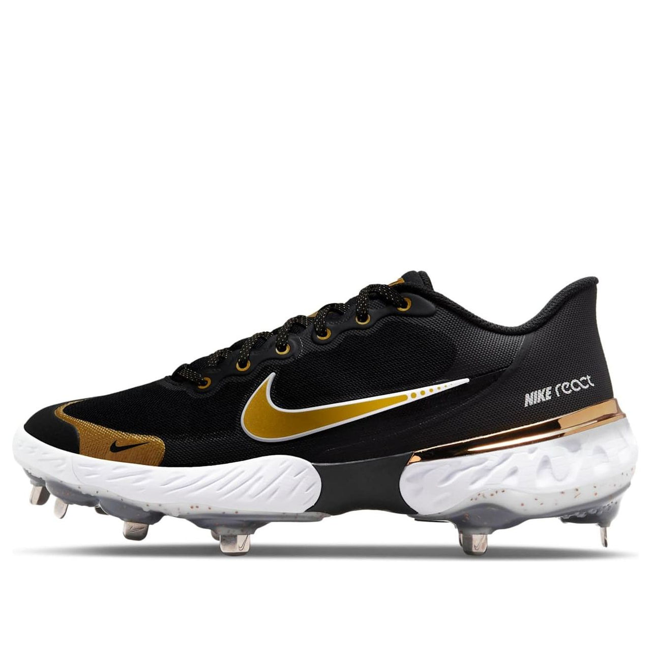 Nike Alpha Huarache Elite 3 Low 'Black Metallic Gold' CK0746-012