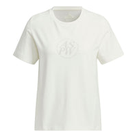 (WMNS) adidas Letter Printed T-Shirt Asia Sizing 'White' JJ3587