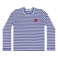 COMME des GARCONS PLAY Striped Big Heart Long-Sleeve T-Shirt 'Blue/White' AZ-T164-051-2
