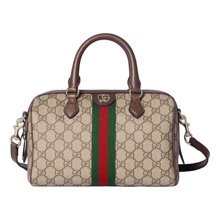 (WMNS) Gucci Ophidia Medium Boston Bag 'Beige Dark Brown' 836825-FAE0J-9867