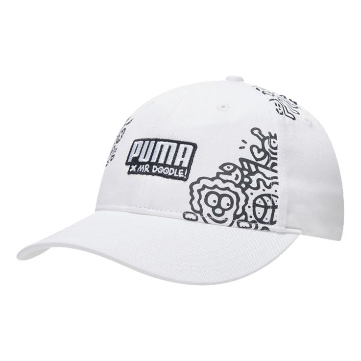 PUMA Mr. Doodle Printing Peaked Cap White 022873-01