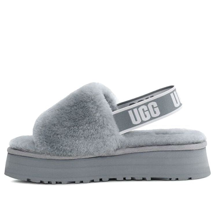 (WMNS) UGG Disco Slide Cozy Thick Sole Casual Slipper Gray 1112258-AFG