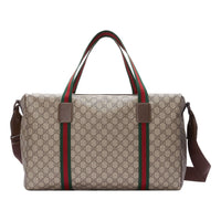 Gucci Medium Duffle Bag With Web 'Beige Brown' 758664-FACK7-9768
