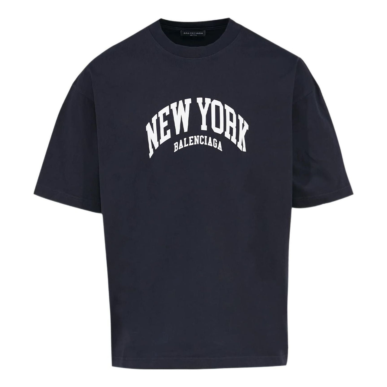 Balenciaga Cities New York T-Shirt Medium Fit 'Navy' 612966TLVM23967