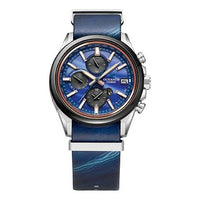 Men's CASIO Quartz Watch Sapphire Leather Strap Blue Sapphire Crystal Mens OCW-T4000ALE-2AJR