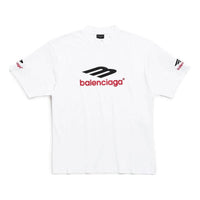 Balenciaga 3b Sports Icon T-shirt 'White Black Red' 764235TPVD79065