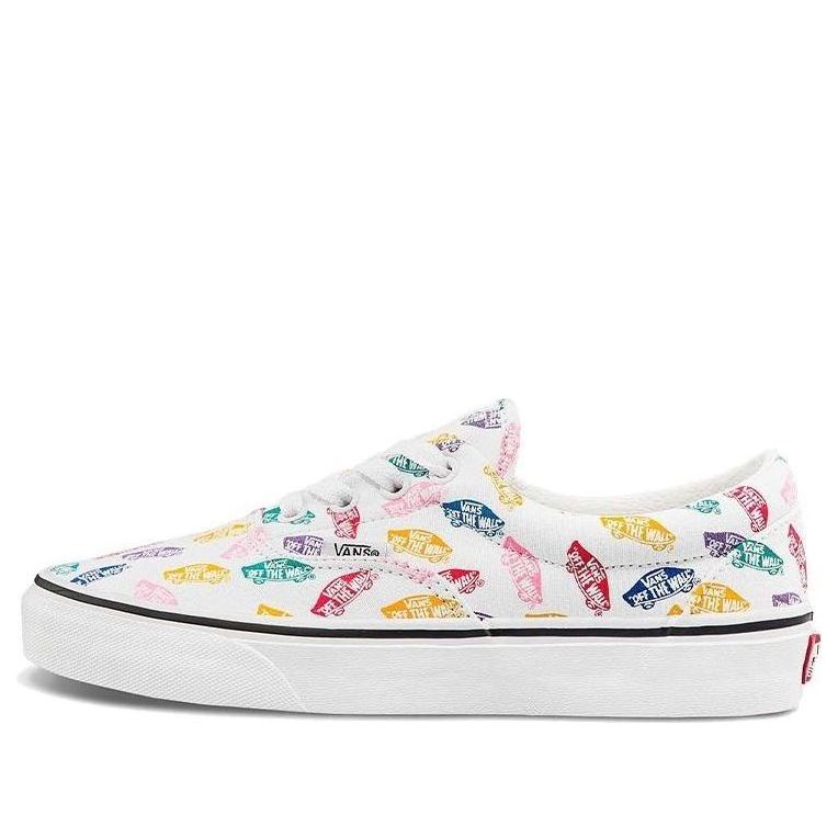 Vans Unisex Era Low-Top Printing Sneakers White Multi-Color VN0A54F19M5