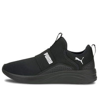 (WMNS) PUMA Softride Sophia Slip-On 'Black White' 195161-01