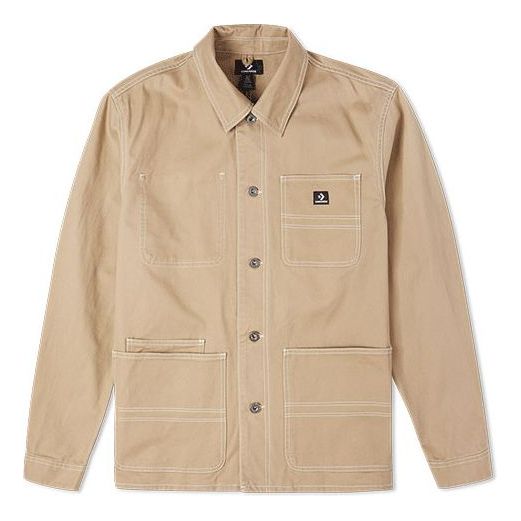 Men's Converse Cargo Casual Jacket Shirt Khaki 10024172-A01
