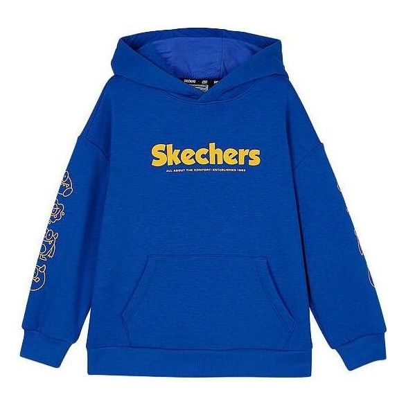 (GS) Skechers Logo Printed Hoodie 'Blue Yellow' L423K111-007G