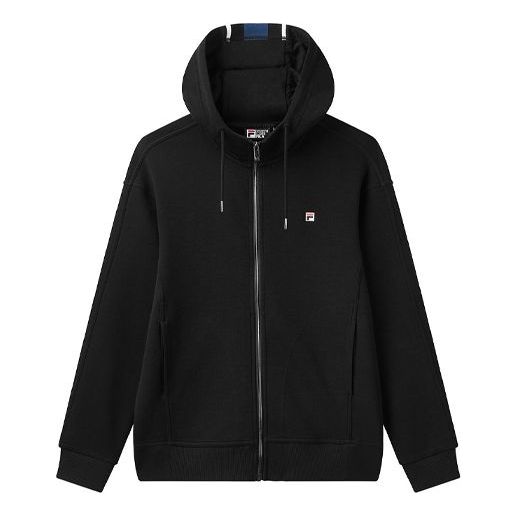 FILA hooded Jacket Knit Sports Tops Black F11M038505F-BK