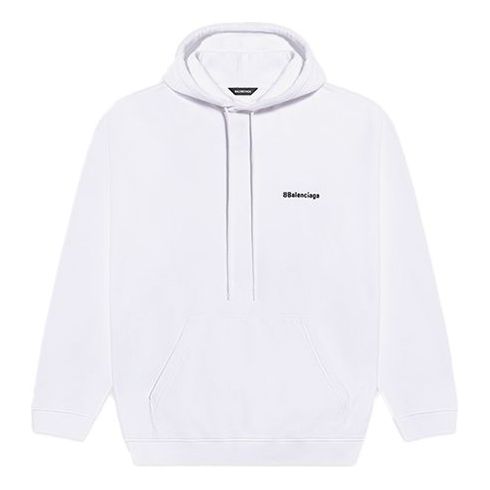 Men's Balenciaga hooded Casual Pure Cotton White 570811TJV859040