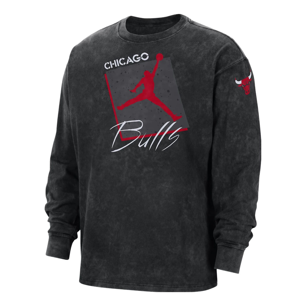 Air Jordan Max90 Chicago Bulls Courtside Statement Edition NBA Long-Sleeve T-Shirt 'Black' DV5739-010