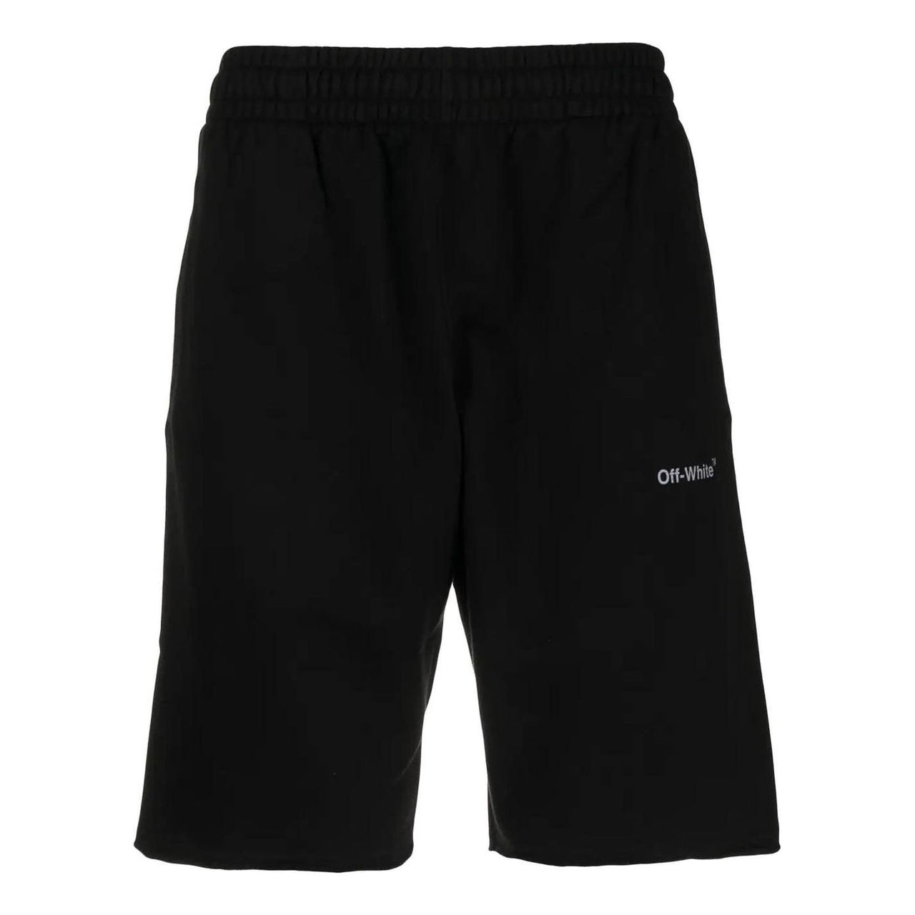 Off-White SS22 Logo Micro Mark Straight Shorts Ordinary Version Black OMCI006C99FLE0031010