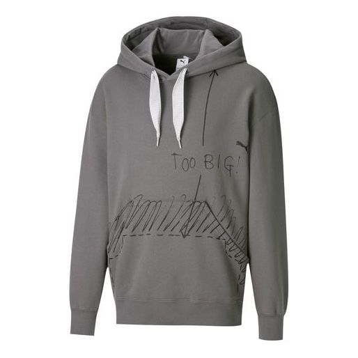 PUMA X Michael Lau Too Big Graphic Hoodie 'Grey' 530356-60