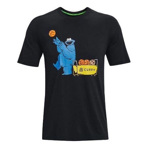 Under Armour Curry Cookie Monster T-shirt 'Black' 1369624-001