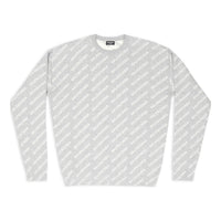 Balenciaga All Over Logo Crewneck Sweater 'Light Grey White' 702952T32331461