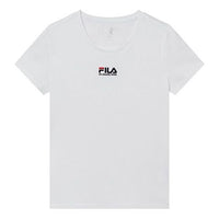 (WMNS) FILA Short Sleeve 2019 Minimalistic Embroidered Short Sleeve T White F11W928108FWT