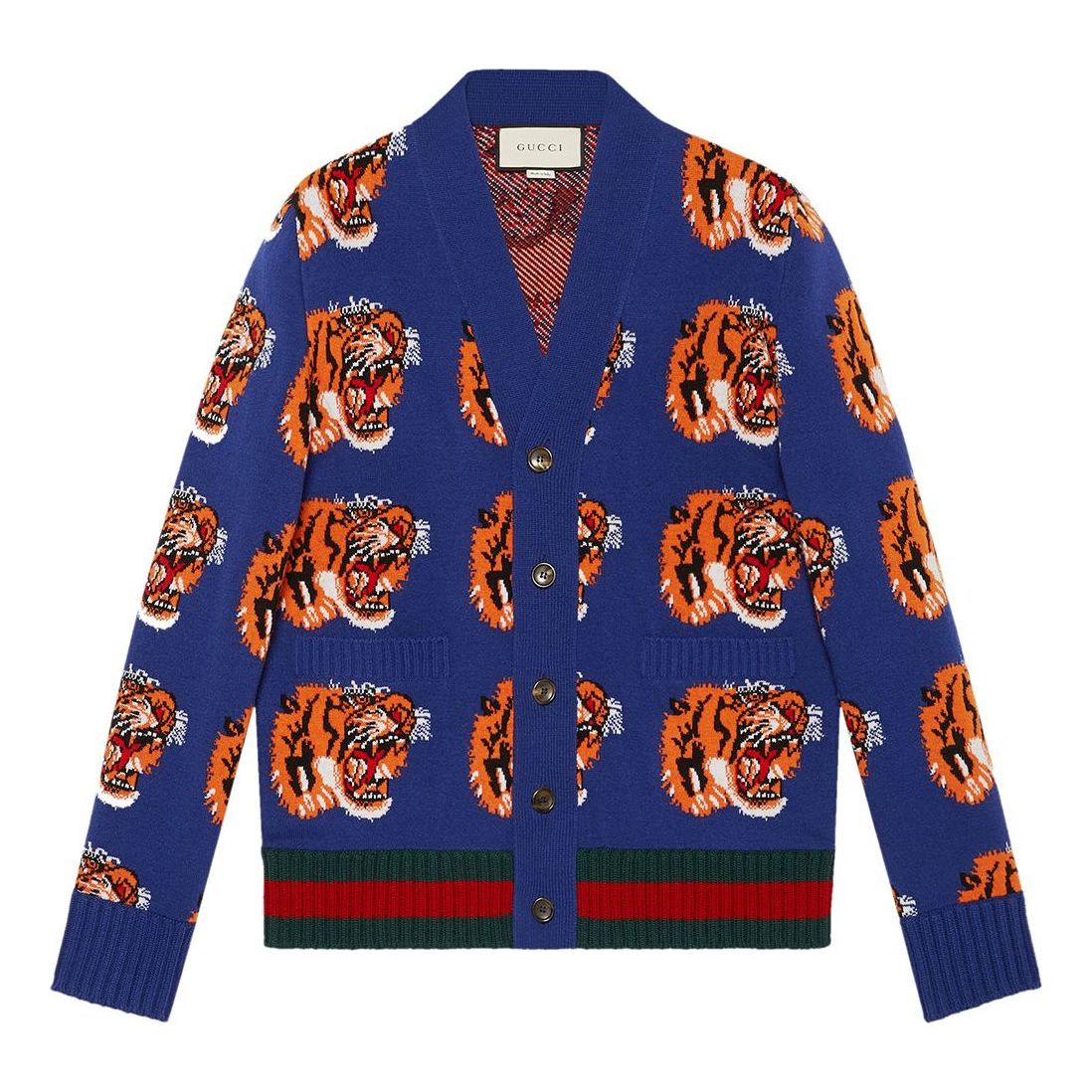 Men's Gucci Blue Printing Wool Tops 474601-X1468-4471