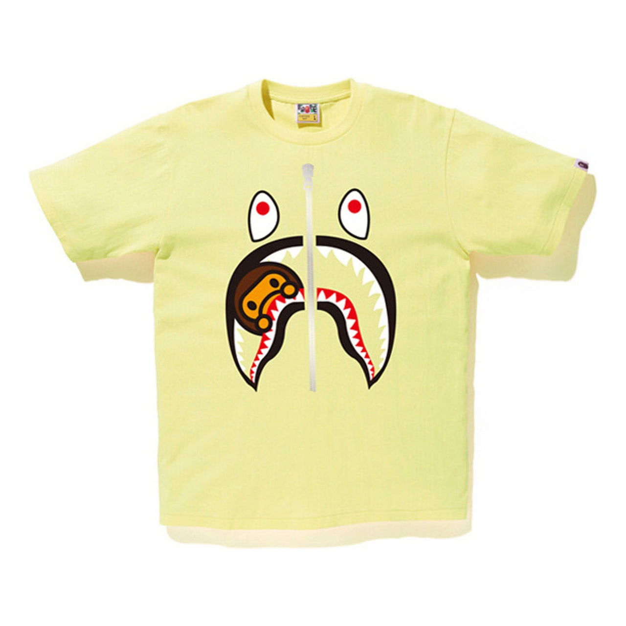 A Bathing Ape Milo Shark Face Tee 'Yellow' BAPE-SS18-049