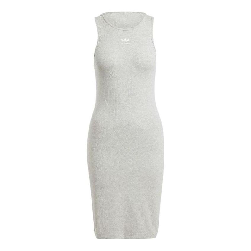 (WMNS) adidas Essentials Rib Tank Dress Asia Sizing 'Grey' IR5923