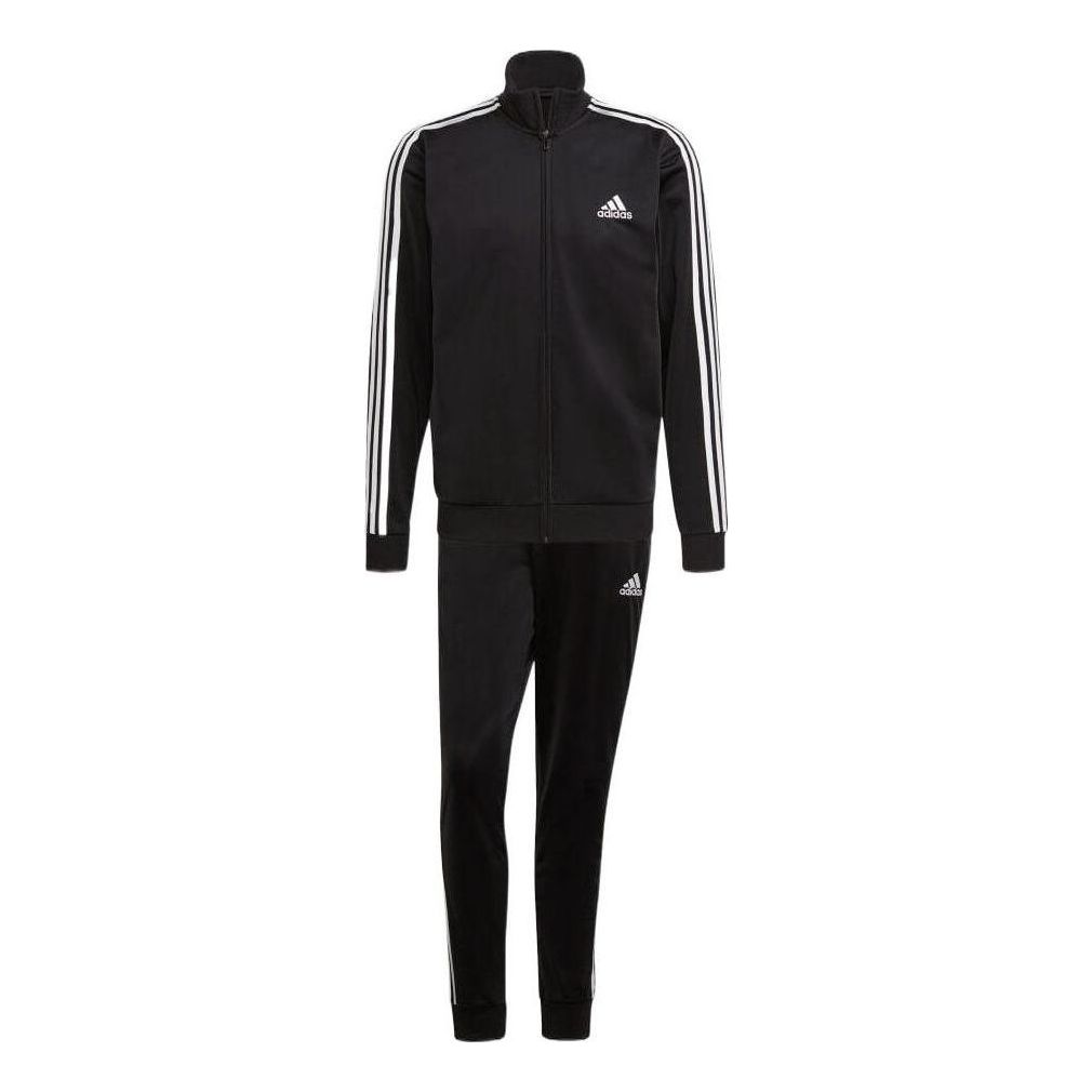 بدلة رياضية adidas Essentials 3-Stripes بمقاسات آسيوية "أسود وأبيض" GK9651
