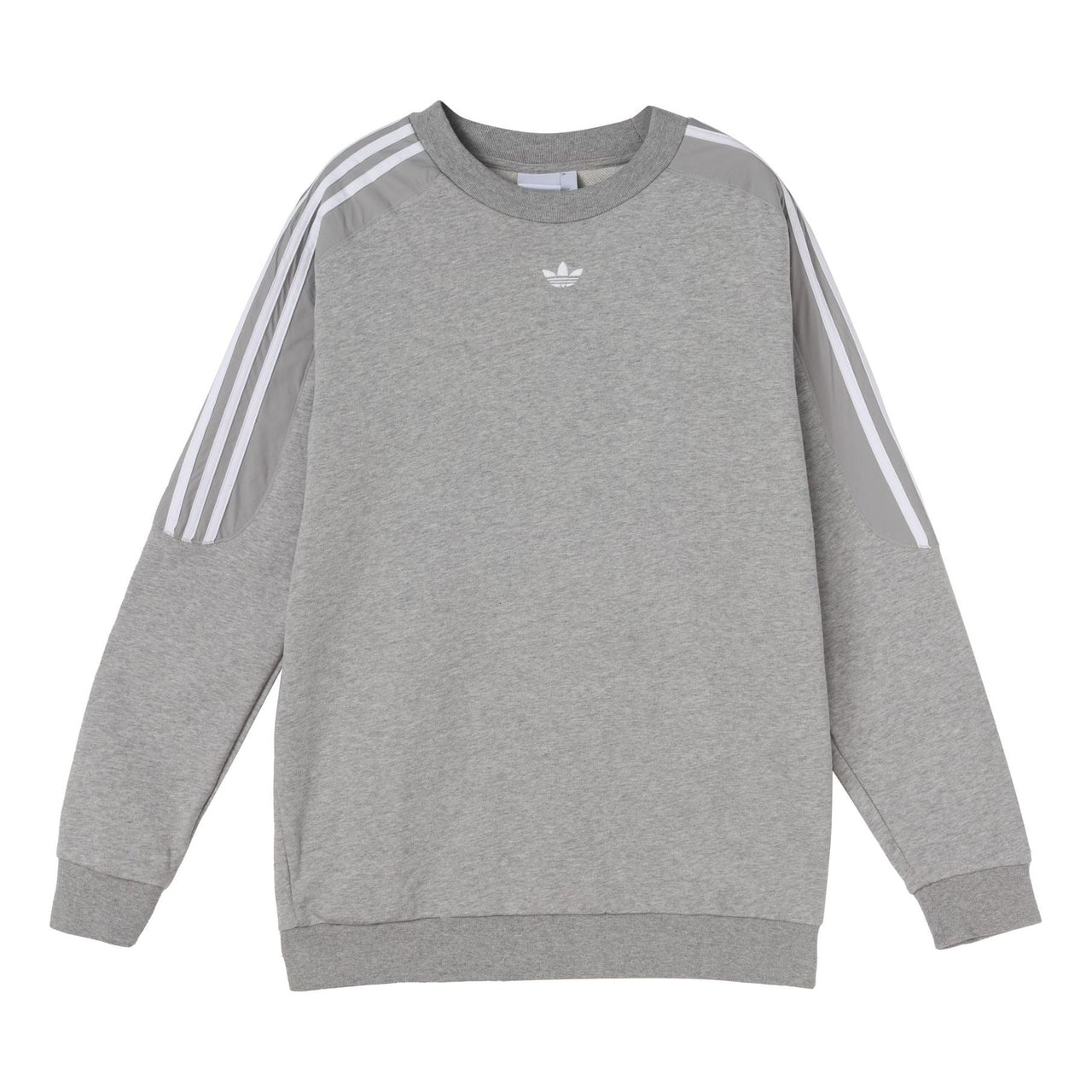 adidas originals Radkin Crewneck Small Logo Embroidered Round Neck Pullover Gray DU8142