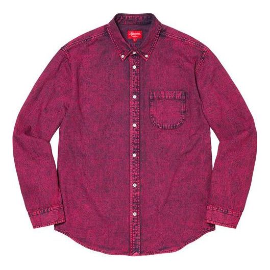 Supreme Appliqué Denim Shirt 'Purple' SUP-FW21-112