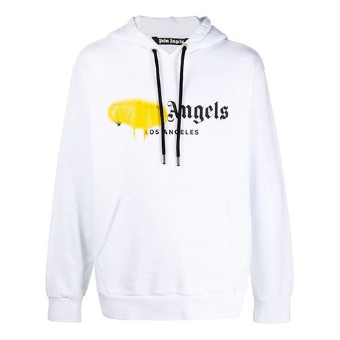 Men's PALM ANGELS Yellow Alphabet Logo Printing White PMBB003S206360640160