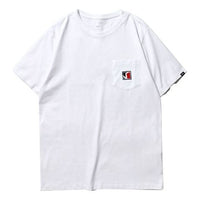 Vans Pocket Embroidered Short Sleeve Couple Style White VN0A4URTWHT