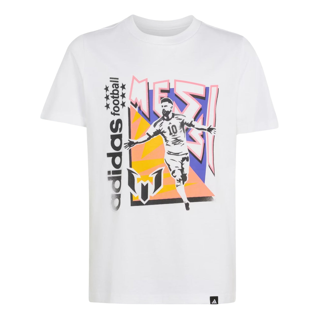 (GS) adidas x Messi Fun Graphic T-Shirt Asia Sizing 'White' KS2548