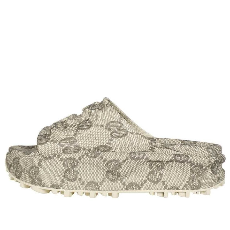 (WMNS) Gucci slide sandal with Interlocking G 'Beige' 725539-JAAC6-9742
