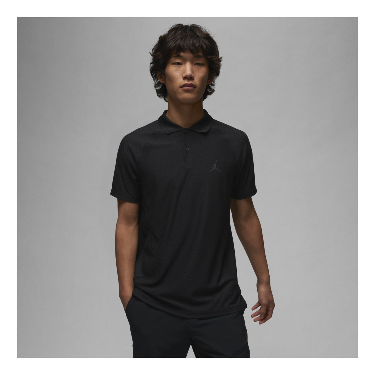 Air Jordan Dri-FIT ADV Sport Quick-Dry Golf Lapel T-Shirt 'Black' DZ0550-010